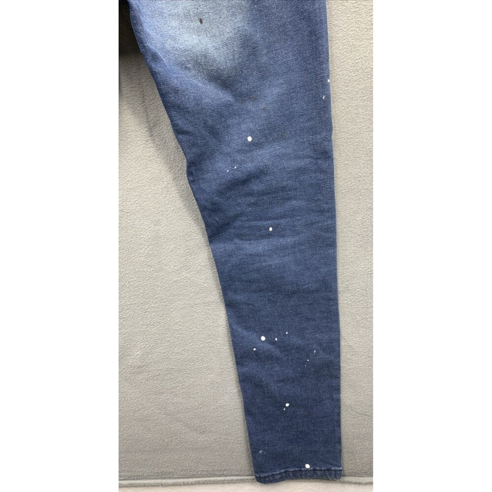 Brooklyn State Denim Jeans Men's Size 34 Blue Distressed Destroyed - Picture 13 of 16
